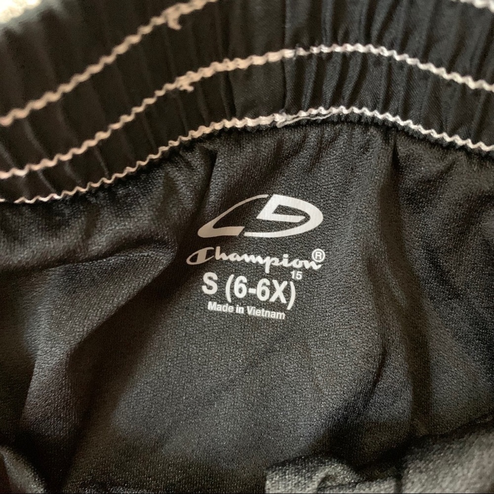Champion Black Lined Nylon Athletic Shorts (S)6-6X - Picture 2 of 5